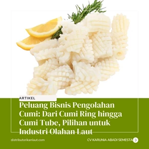 Peluang Bisnis Pengolahan Cumi: Dari Cumi Ring hingga Cumi Tube, Pilihan untuk Industri Olahan Laut